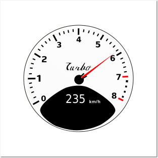 Speedometer Porsche 911 Turbo Posters and Art